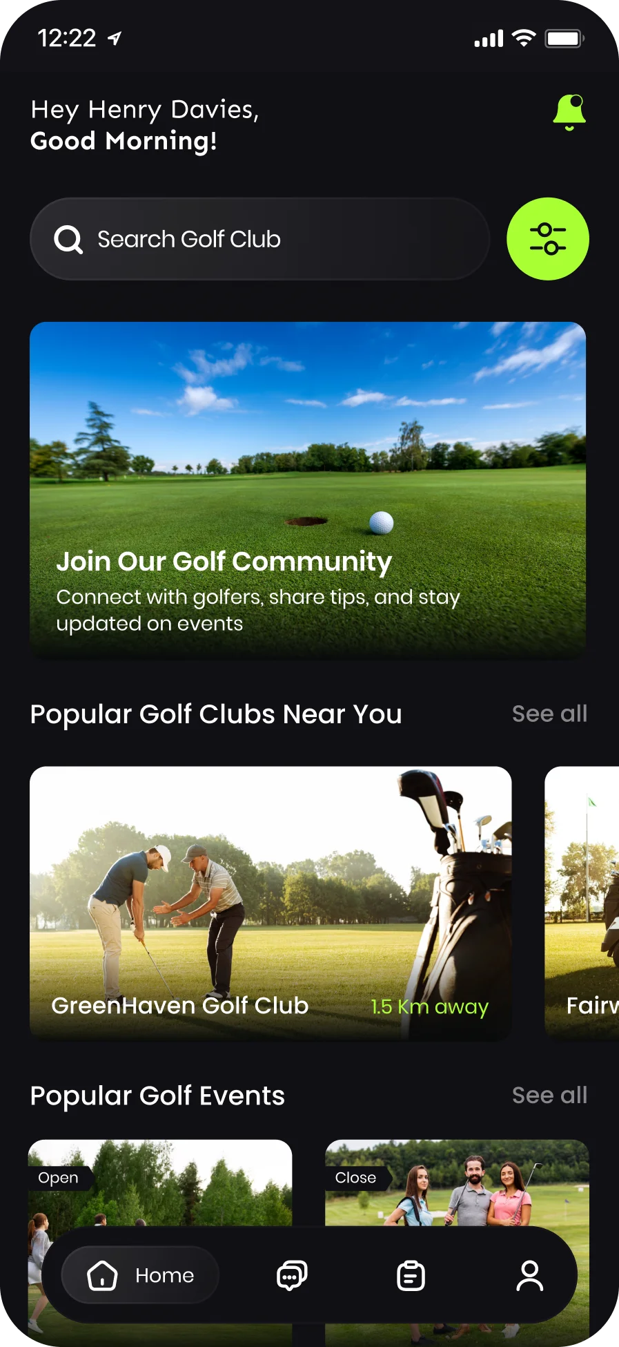 Golf Club App 2